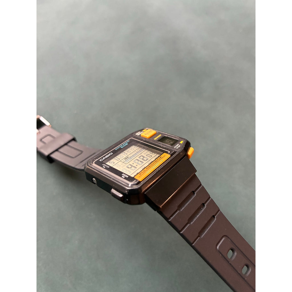 Vintage Casio JP-100W Pulsecheck Heart Rate Digital Watch Japan