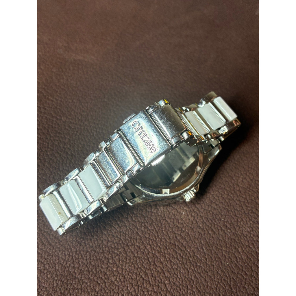 Citizen Eco-Drive SO79284 Women’s White Ceramic Crystal Dial WR100 Watch