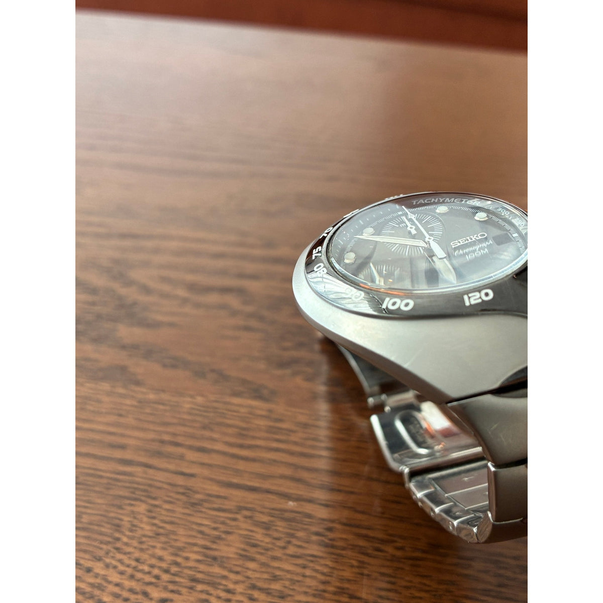 Seiko 7T62-0AM0 asymmetrical chronograph Black Dial Original bracelet