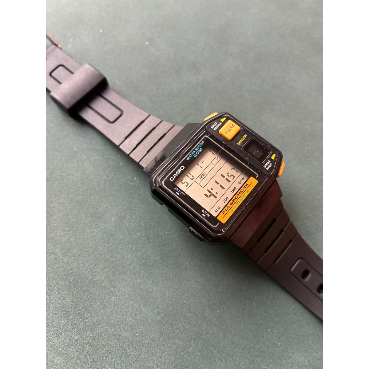 Vintage Casio JP-100W Pulsecheck Heart Rate Digital Watch Japan