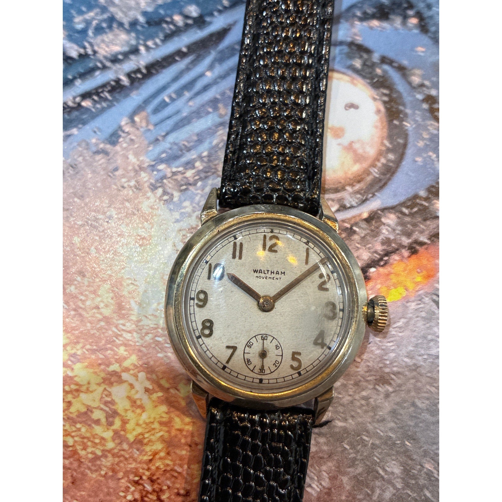 1940’s Waltham Riverside 17 Jewel Sub-Seconds Manual Wind-Original Dial- Running