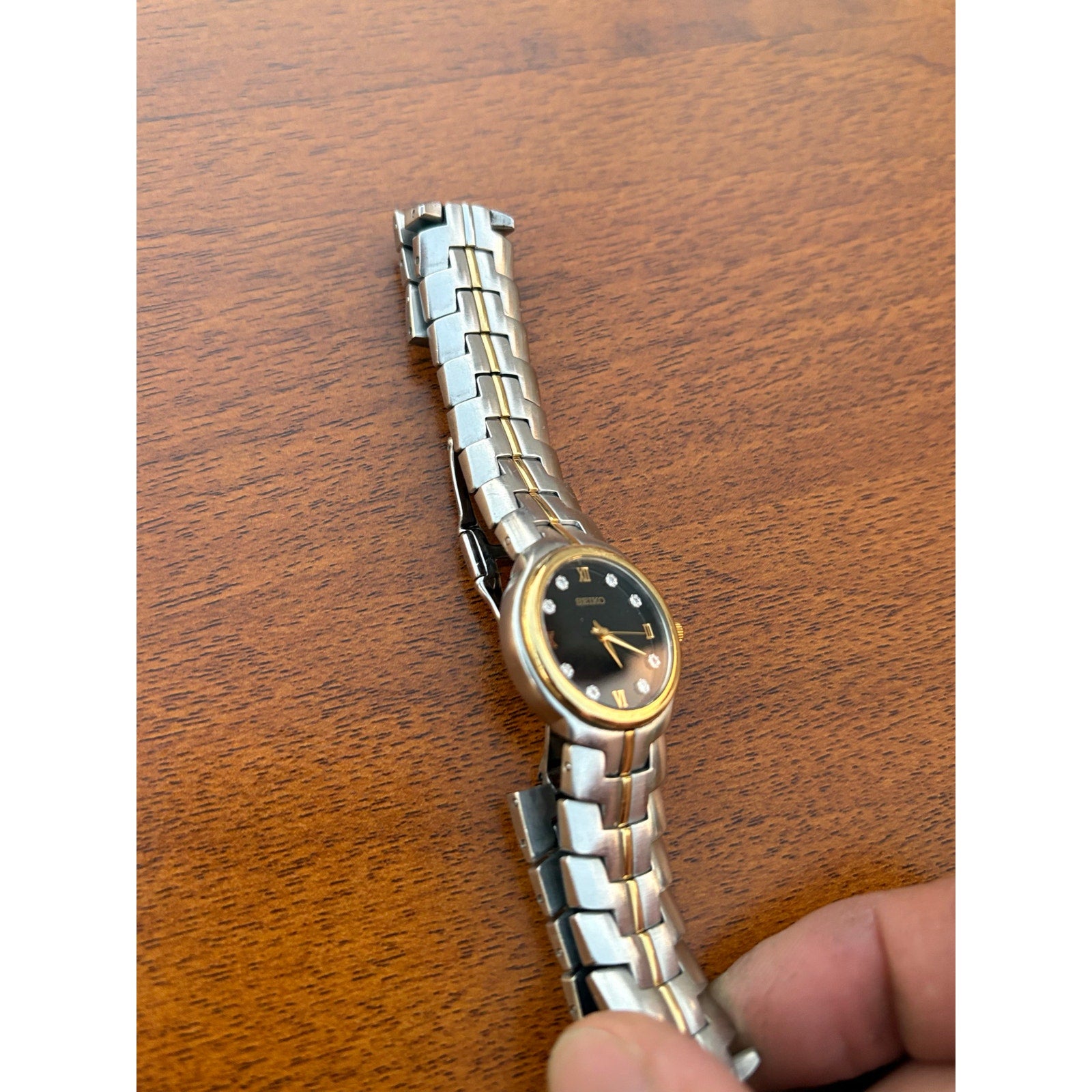 Vintage Seiko 1N01-H966 18k gold bezel/band details running