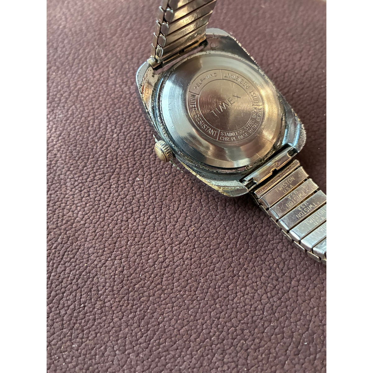 Vintage Timex Automatic Diver Watch Date Silver Dial Rotating Bezel