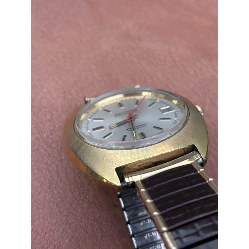 Vintage Waltham Sonic Electronic Swiss Made Gold Tone Men's Watch