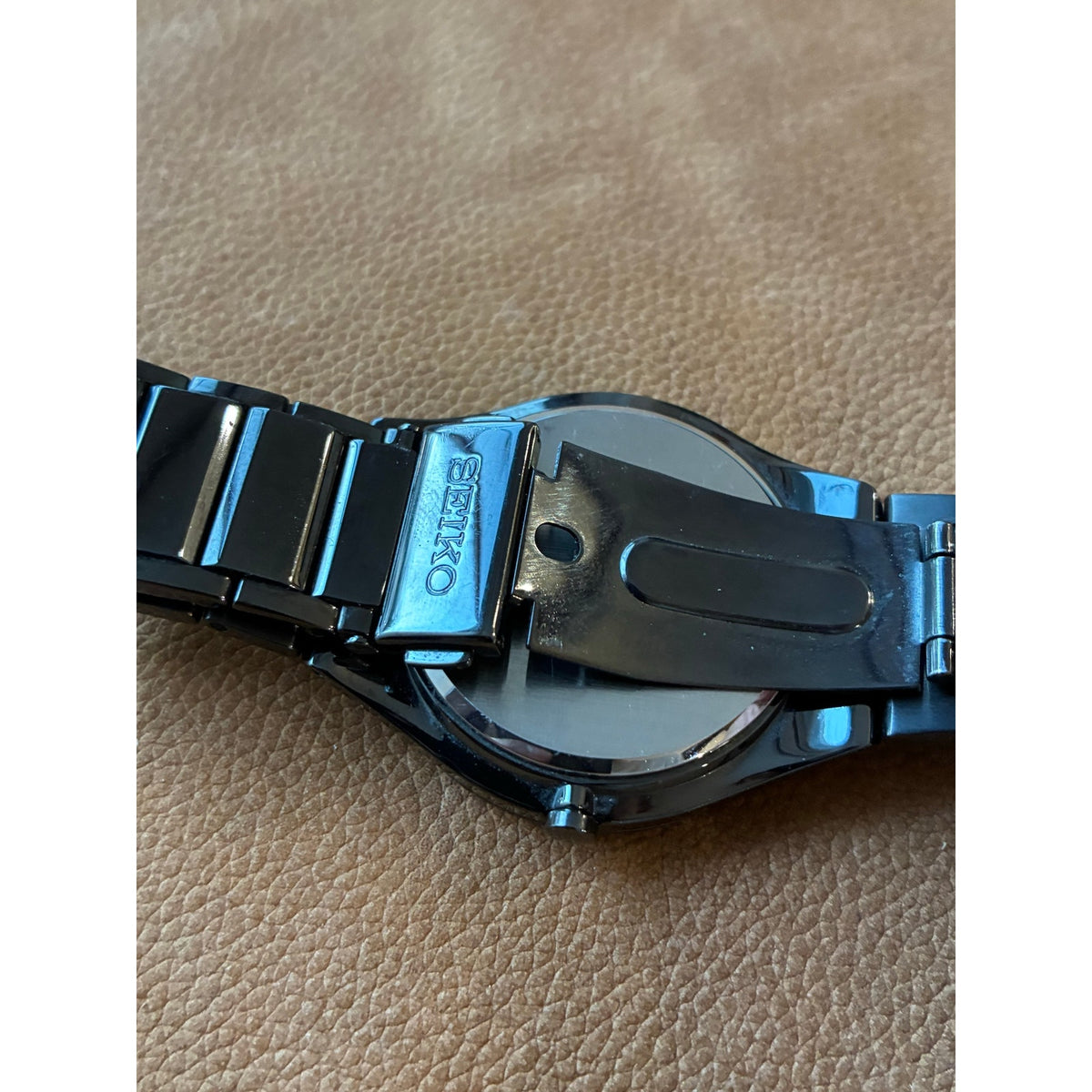 Seiko Solar V157-0AS0 Black Diamond Marker Men’s Watch Date 206422