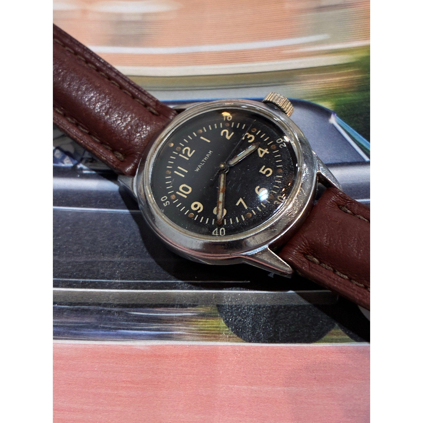 Vintage Military Issue WW2 Waltham Ordinance USA Watch