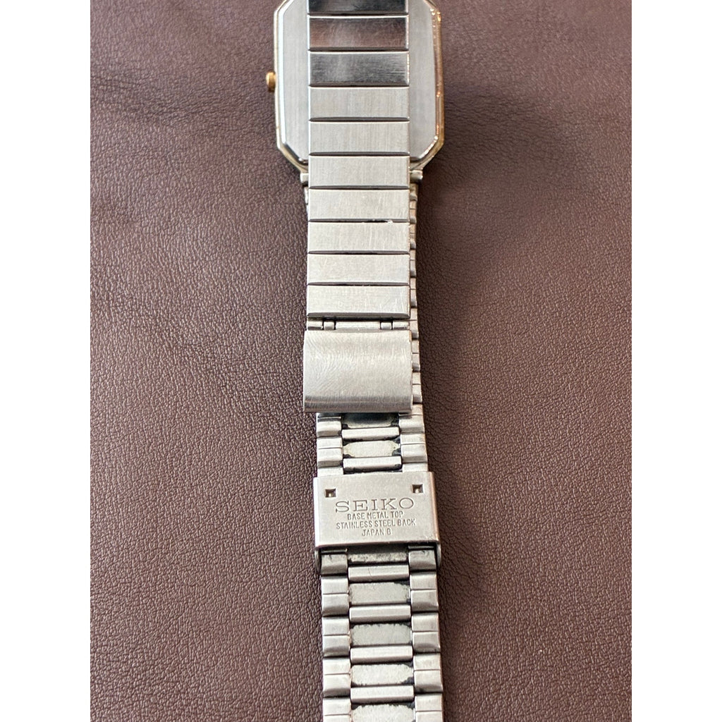 Vintage Seiko 5P30-5309 Quartz Gray Dial Gold Tone Men’s Watch Japan OEM
