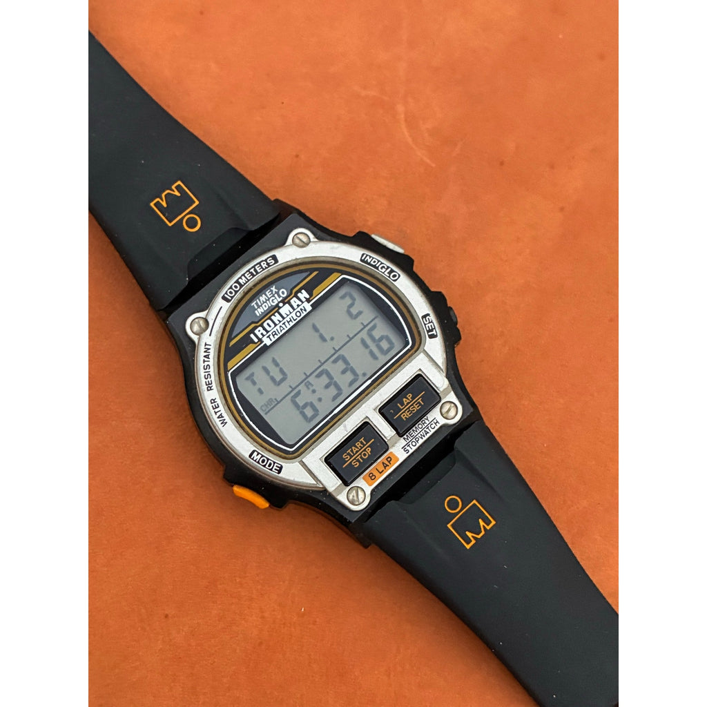 Vintage Timex Ironman Triathlon 8 Lap Indiglo Digital Watch 100M
