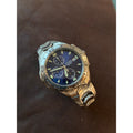 Vintage Citizen 0510 Chronograph WR100 Blue Dial Quartz Watch Japan
