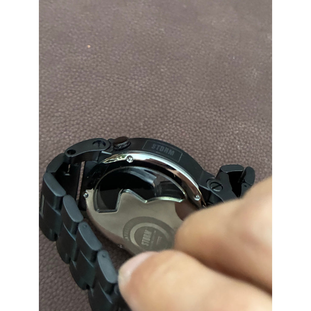 STORM Satellite Special Edition Black Dual Dial Rotating Disc Watch