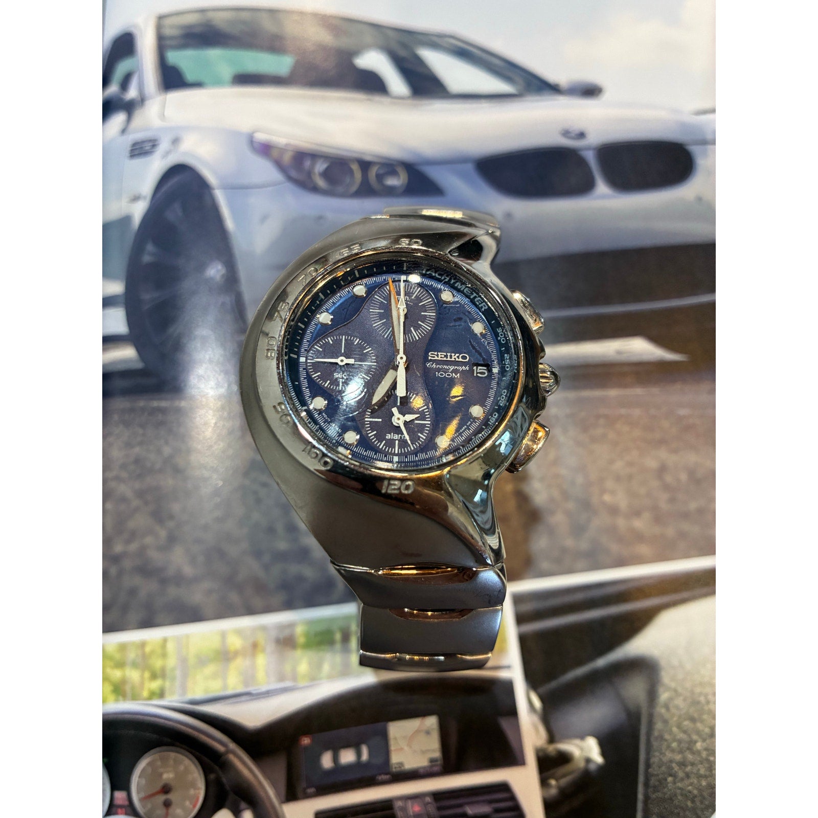 Vintage Seiko Assymetrical Chronograph 7T62-0AM0