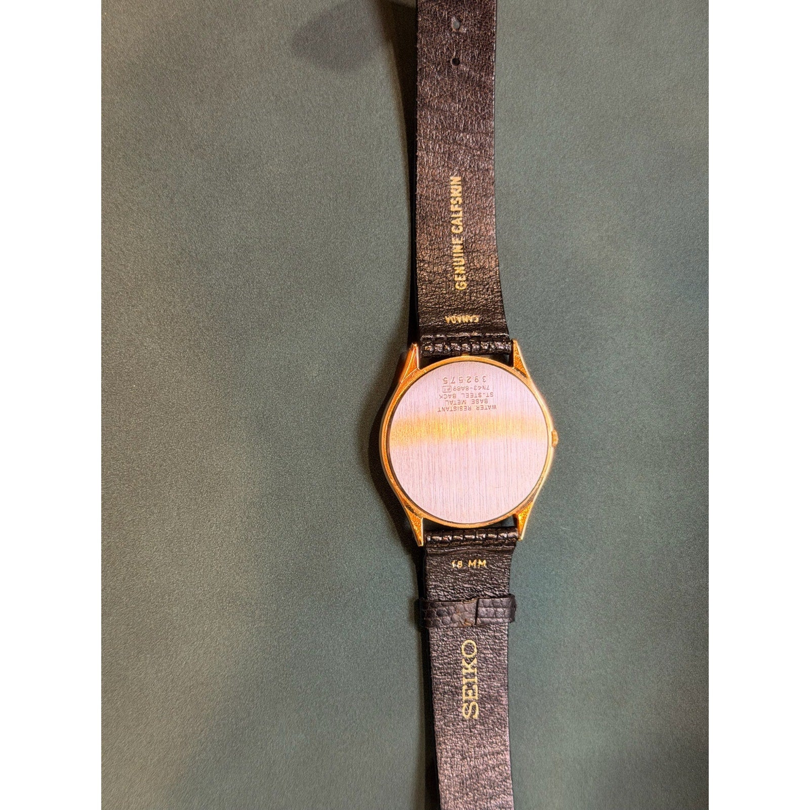 Vintage Seiko 33mm 7N43-8A89 on original Seiko Strap