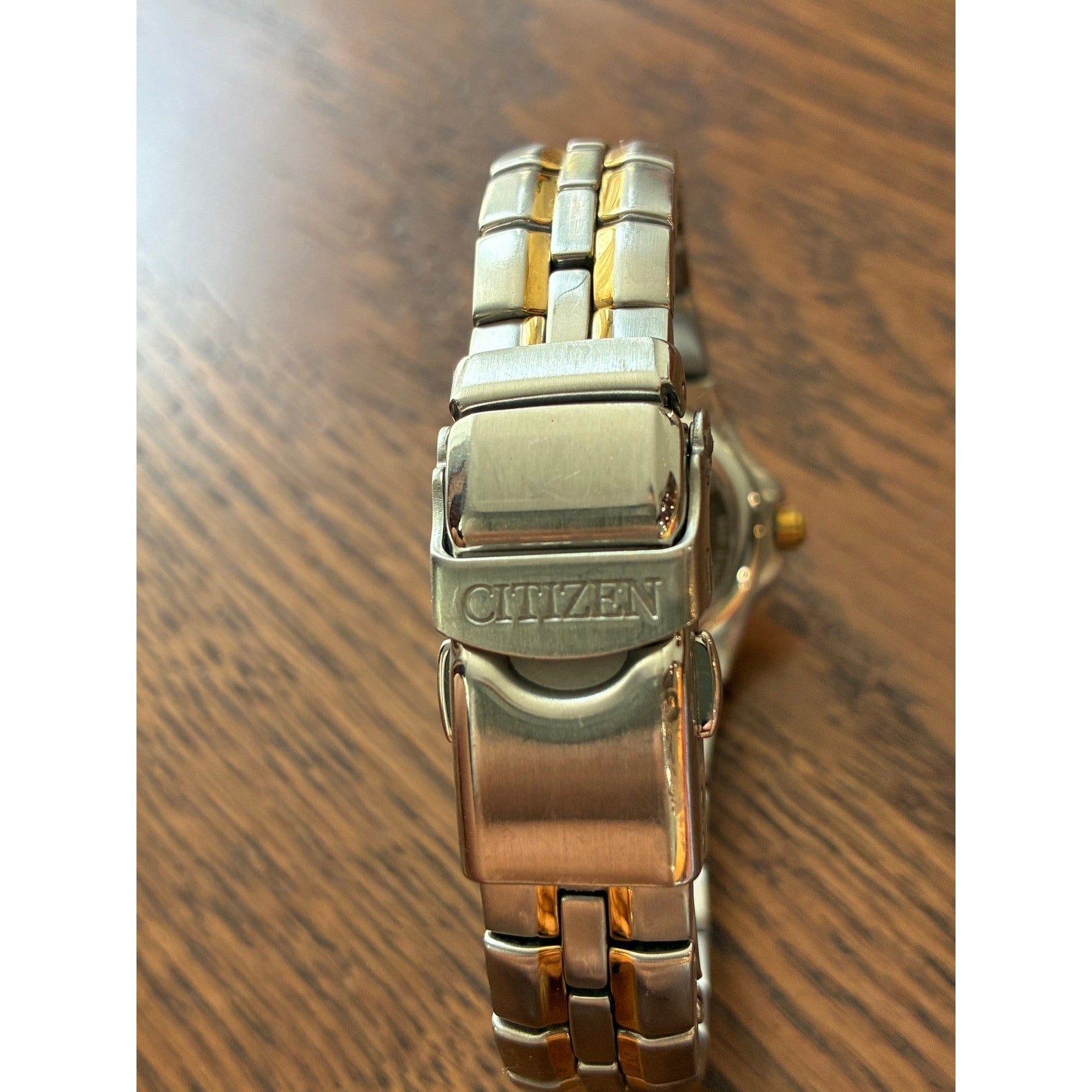 Citizen Eco-Drive Women’s Watch Blue Sunburst Dial Two-Tone Date Japan