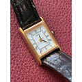 Vintage Seiko 1N01-0LK0 Tank Quartz Gold Tone Roman Numeral Dial Japan Watch
