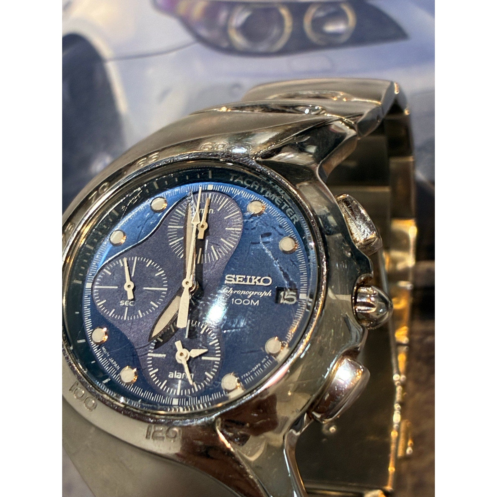 Vintage Seiko Assymetrical Chronograph 7T62-0AM0