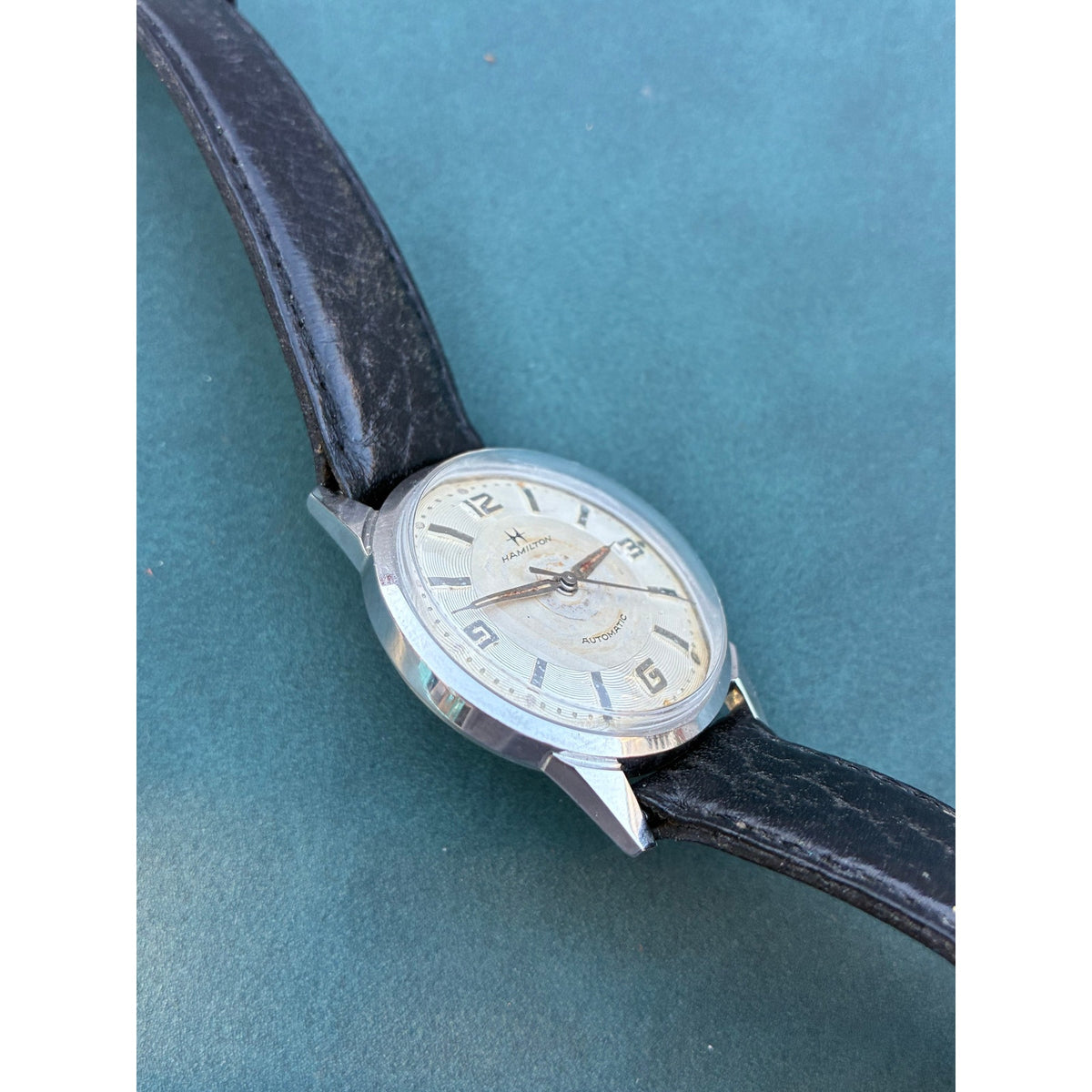 Vintage Hamilton Automatic Watch Silver Dial Stainless Steel New Crystal