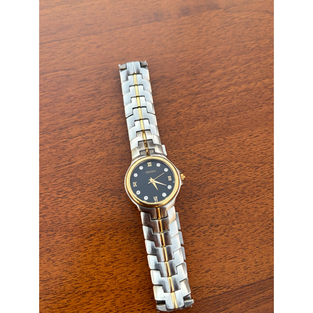 Vintage Seiko 1N01-H966 18k gold bezel/band details running