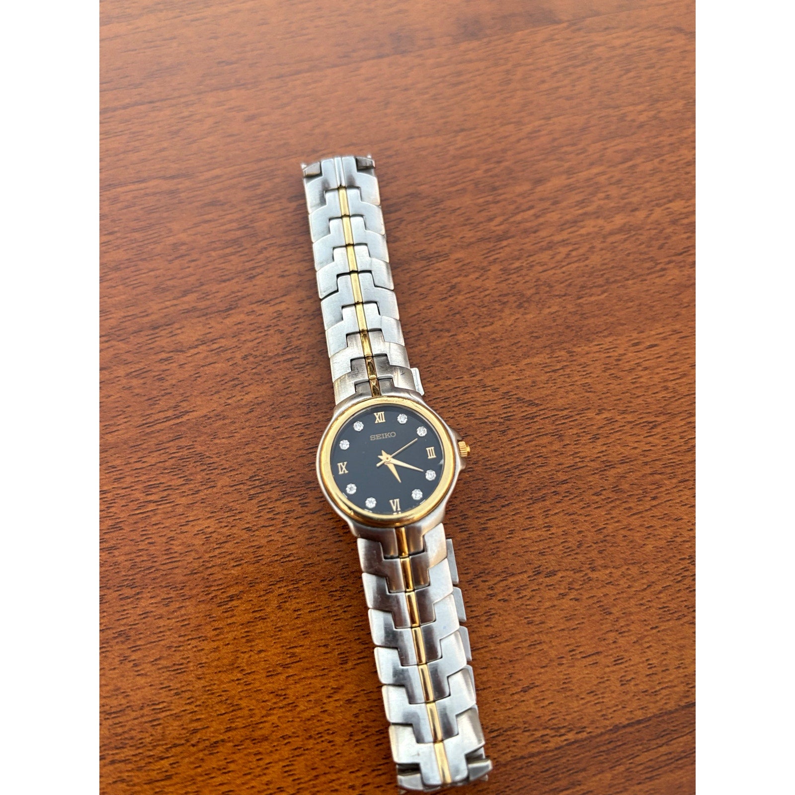 Vintage Seiko 1N01-H966 18k gold bezel/band details running