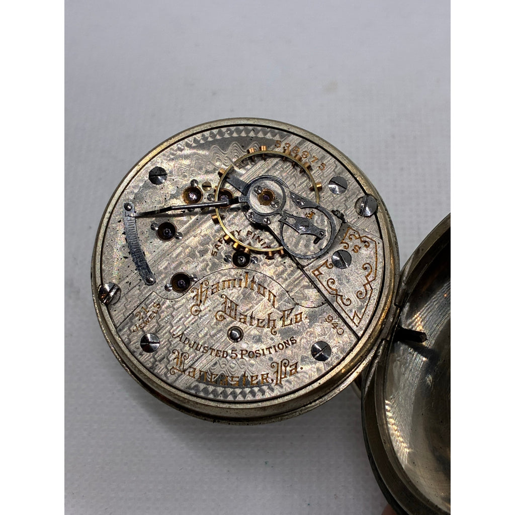 Hamilton Pocketwatch grade 940 18s 21J Railroad Grade Working