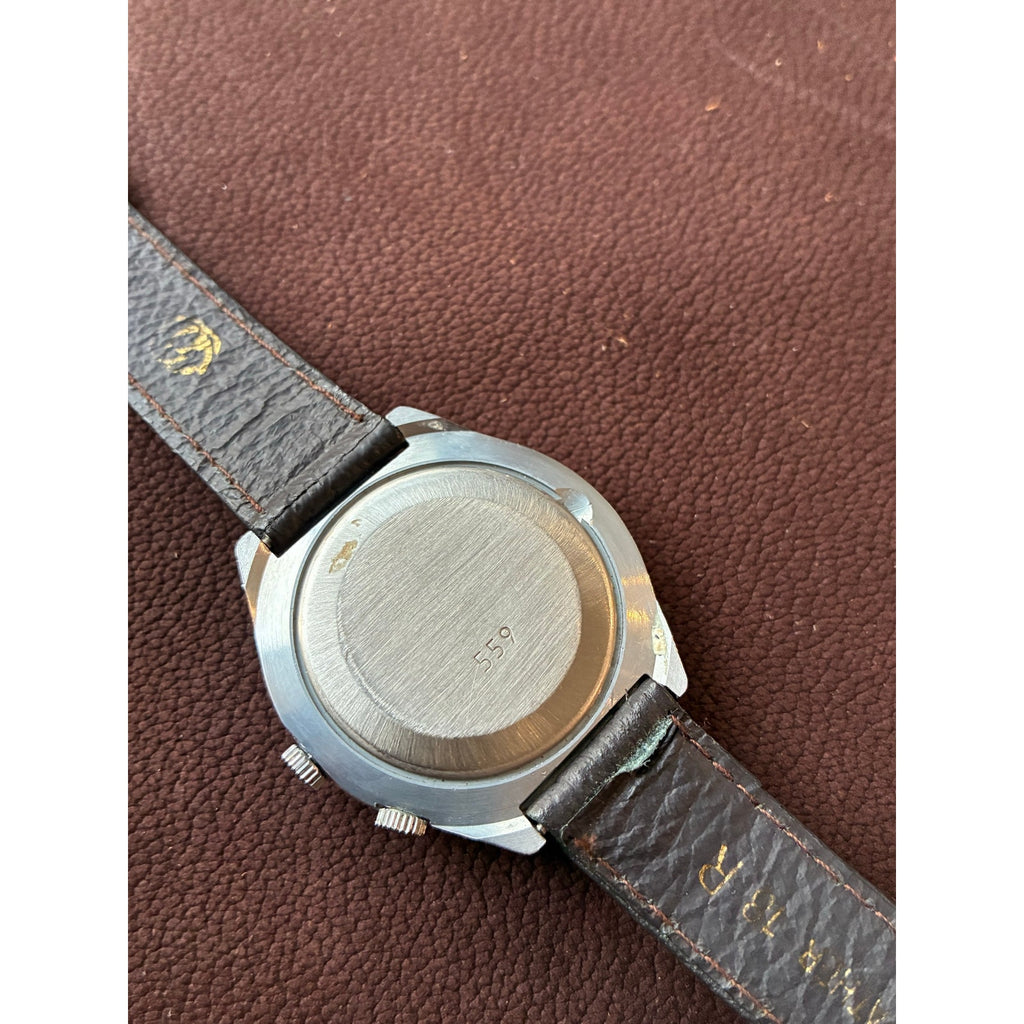 Vintage Raketa 24 Hour Russian Mechanical Watch Rotating Bezel Cream Dial