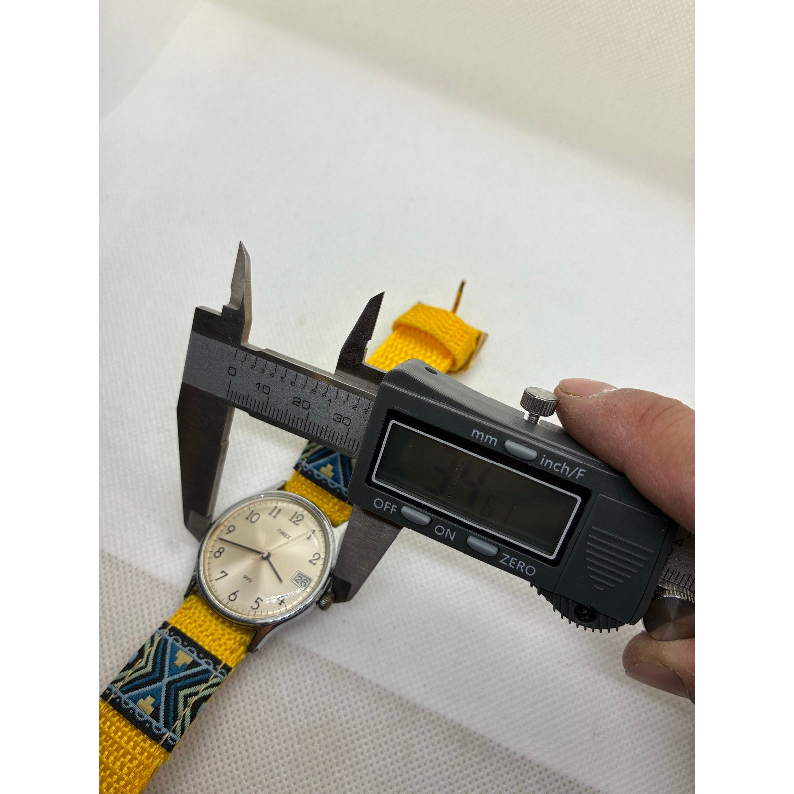 Timex Water resistant mechanical watch on hipster strap.