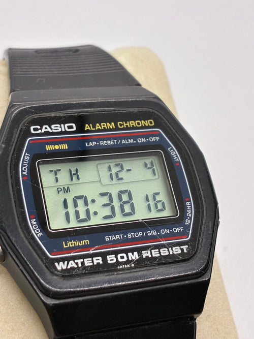 Vintage Casio W-26 Digital Alarm Chronograph Watch – Module 248 – 50M Water Resist