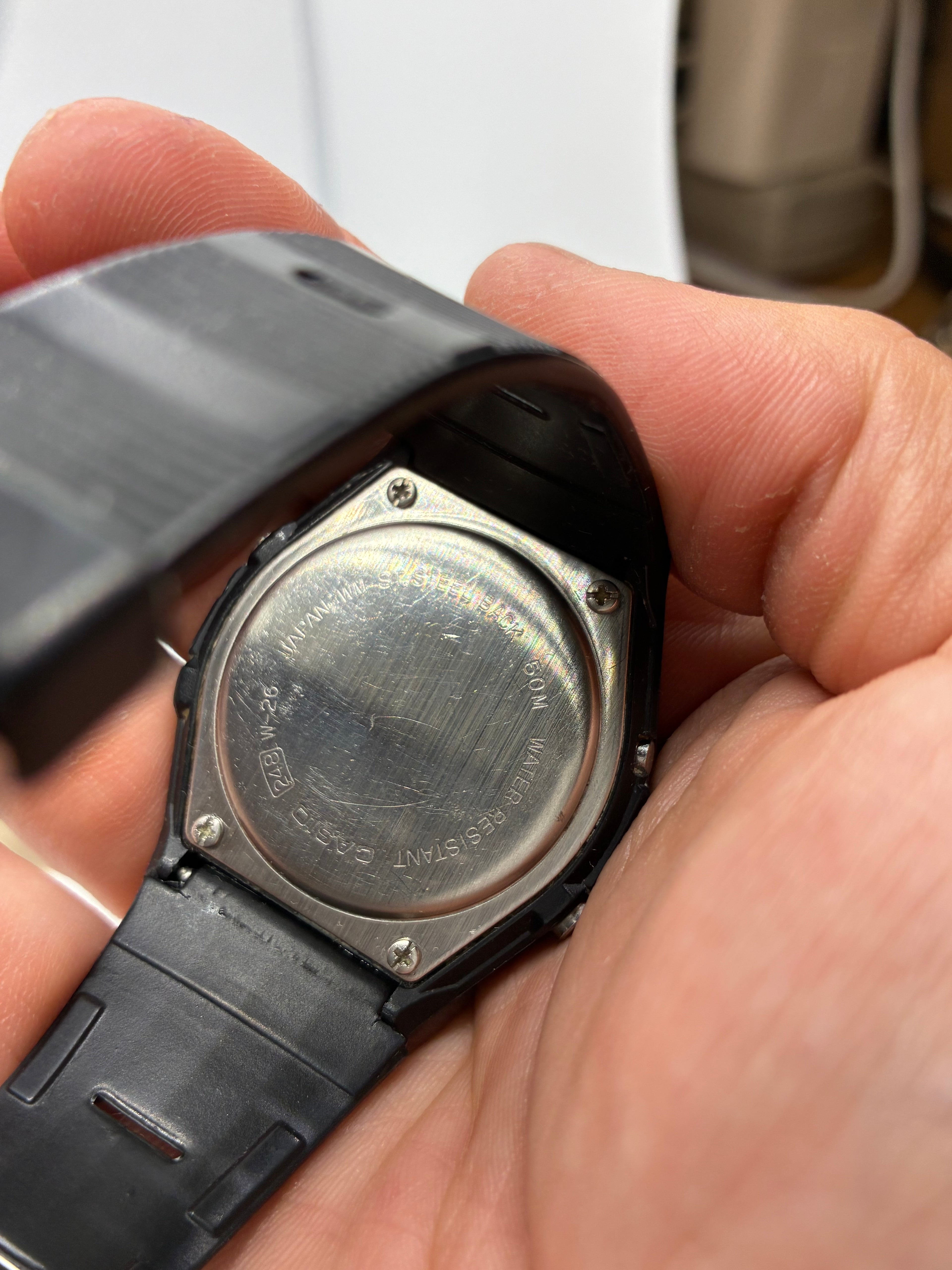 Vintage Casio W-26 Digital Alarm Chronograph Watch – Module 248 – 50M Water Resist