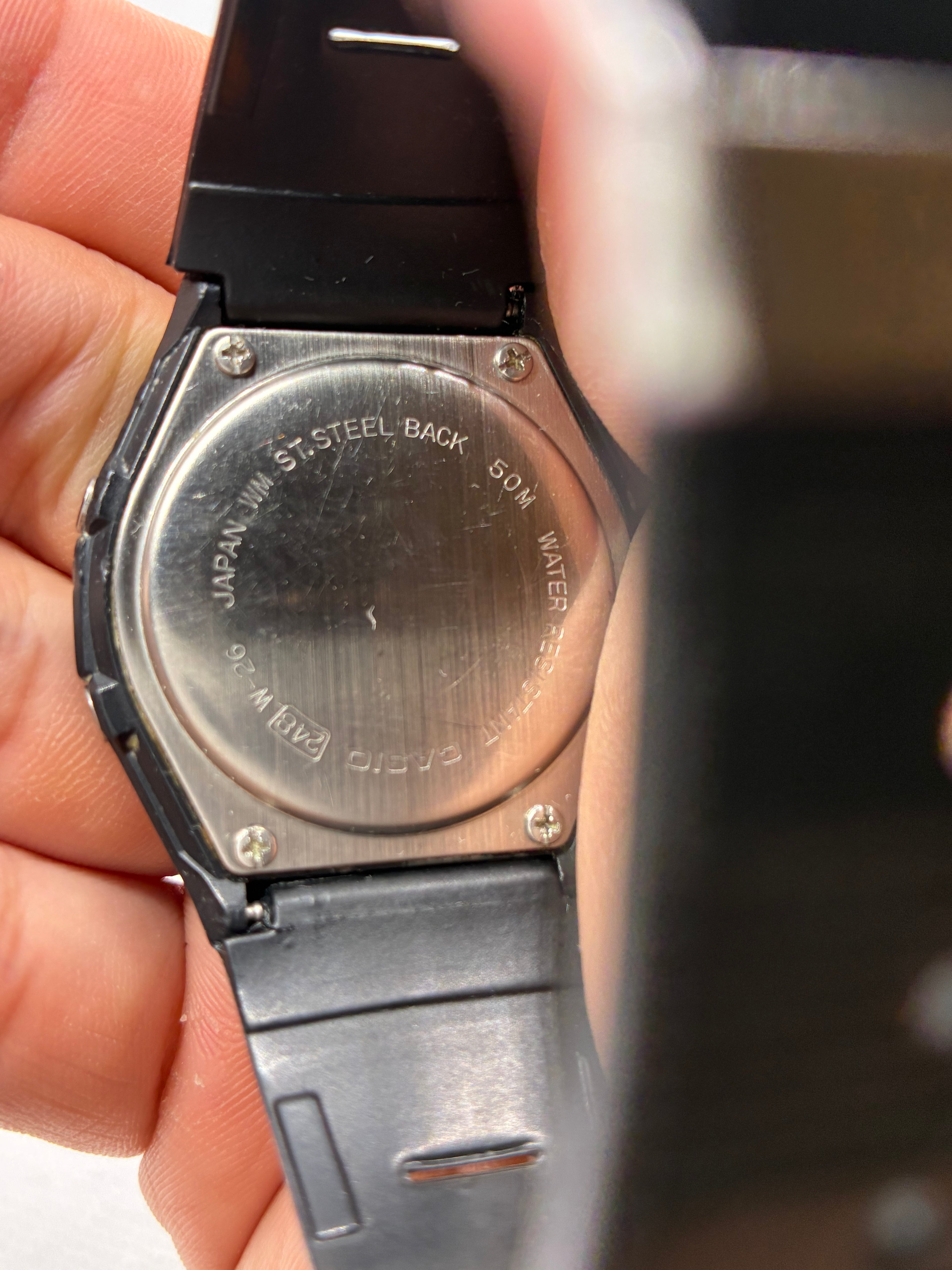 Vintage Casio W-26 Digital Alarm Chronograph Watch – Module 248 – 50M Water Resist