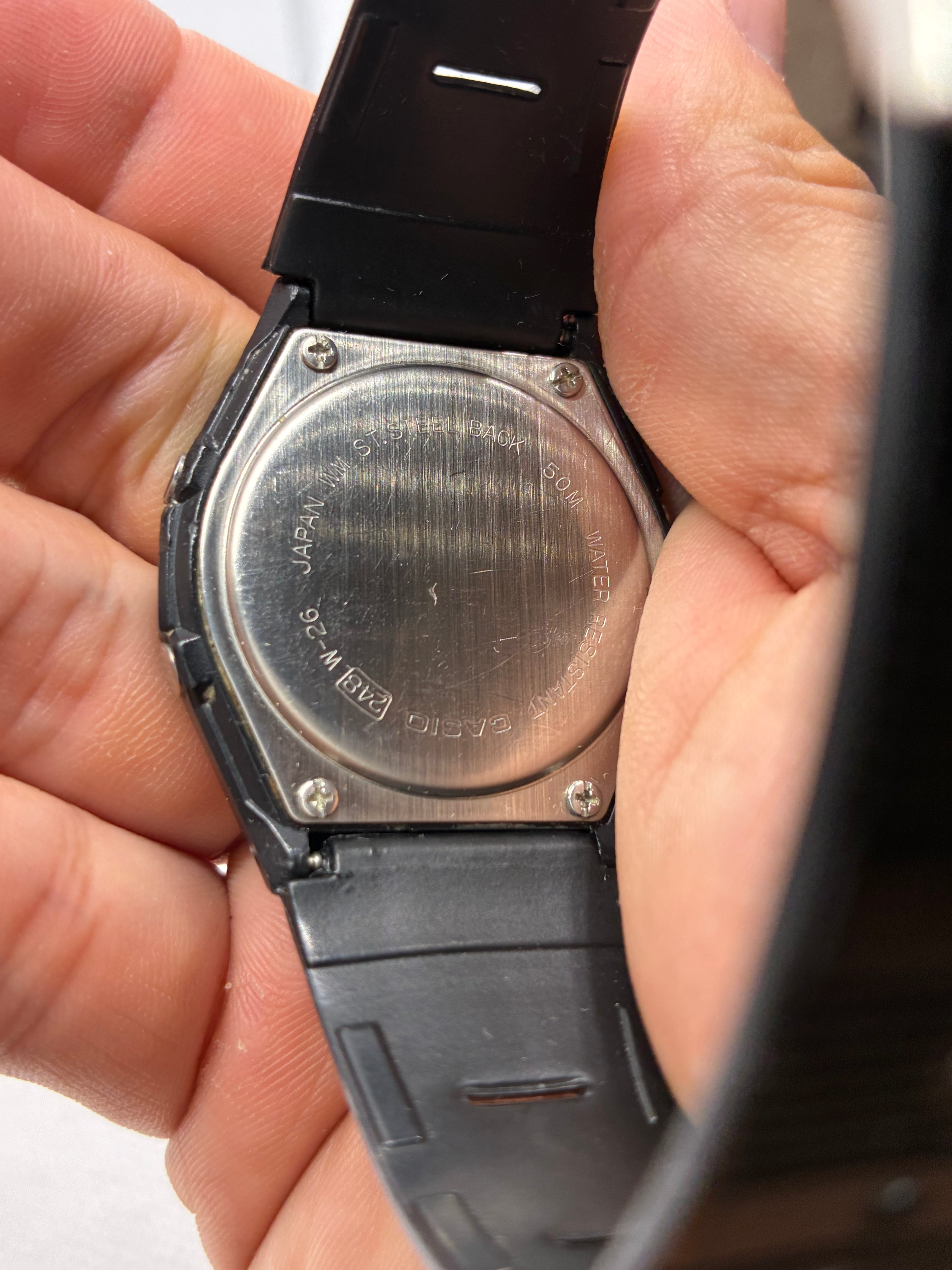 Vintage Casio W-26 Digital Alarm Chronograph Watch – Module 248 – 50M Water Resist