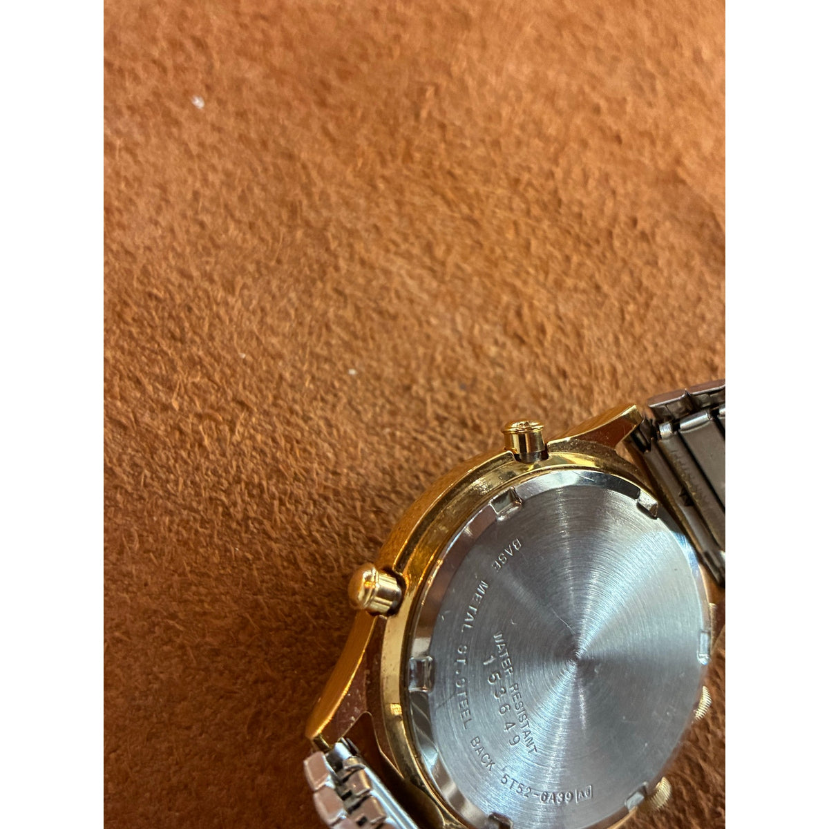 Vintage Seiko 5T52-6A39 World Timer GMT Alarm Black Gold Quartz Watch