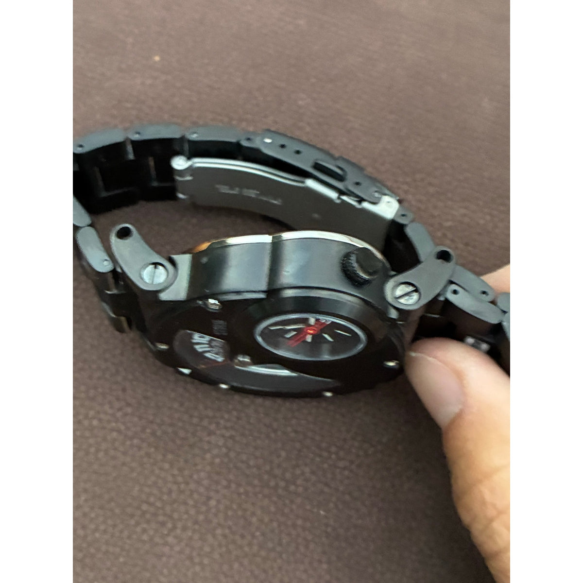 STORM Satellite Special Edition Black Dual Dial Rotating Disc Watch