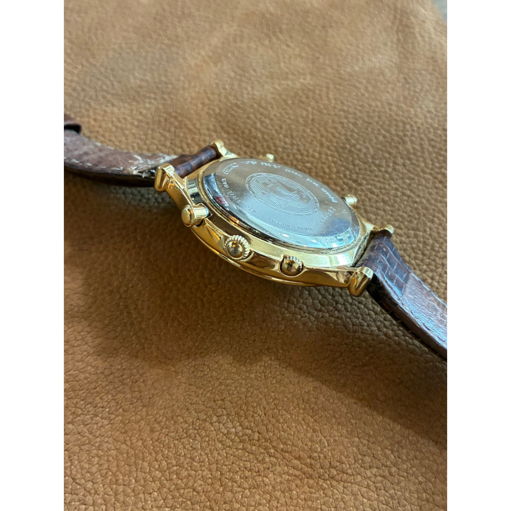 Vintage Seiko Age of Discovery 7T36-7A10 Moonphase Chronograph Alarm – Gold Tone
