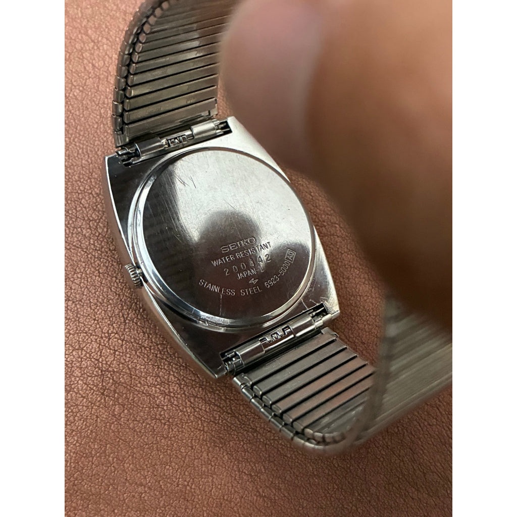 Vintage 1982 Seiko SQ 6923-5000 TV Case Quartz Watch OEM Crystal