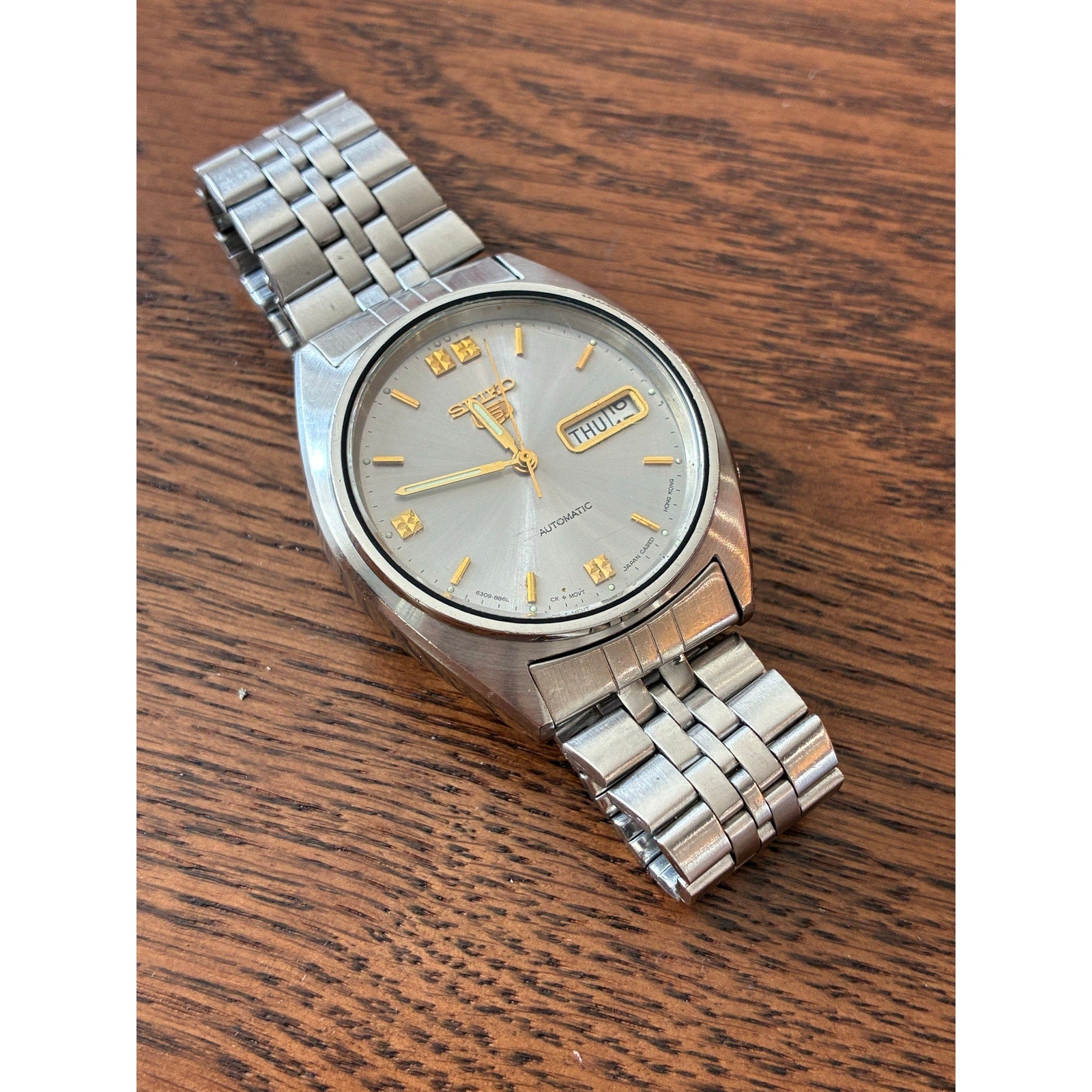 Seiko 5 Automatic watch 6309-8840 Running