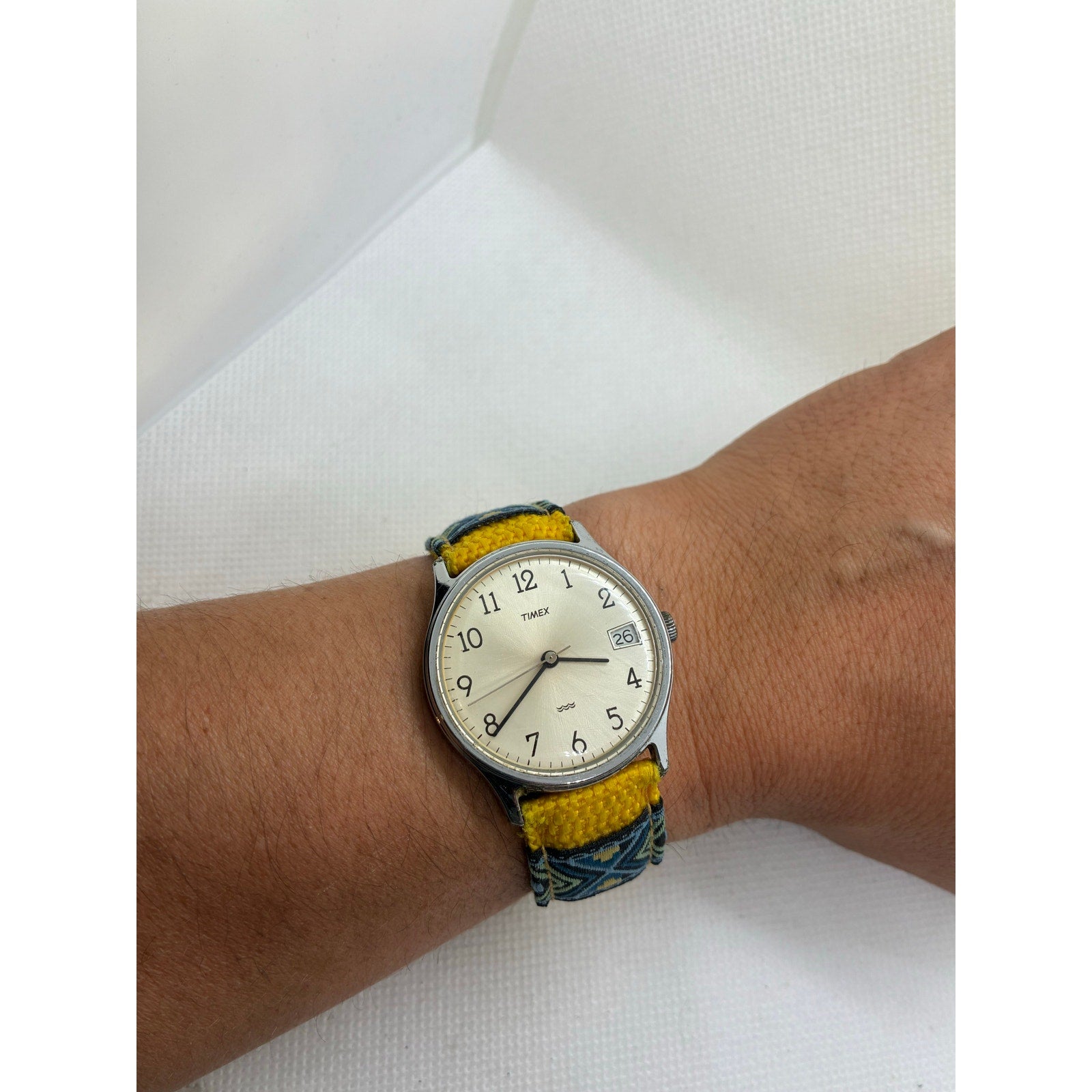 Timex Water resistant mechanical watch on hipster strap.