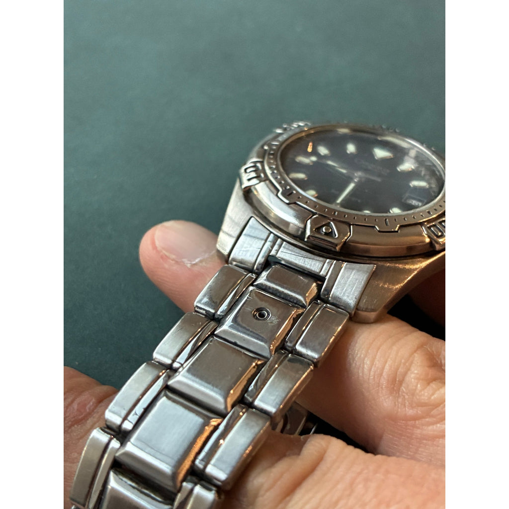 Vintage Caravelle by Bulova 50M Black Dial Date Quartz Dive Watch