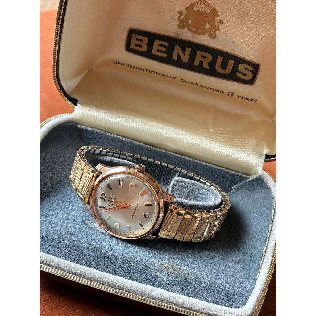 Vintage Benrus 3 Star Self Winding Automatic Swiss Watch Original Box