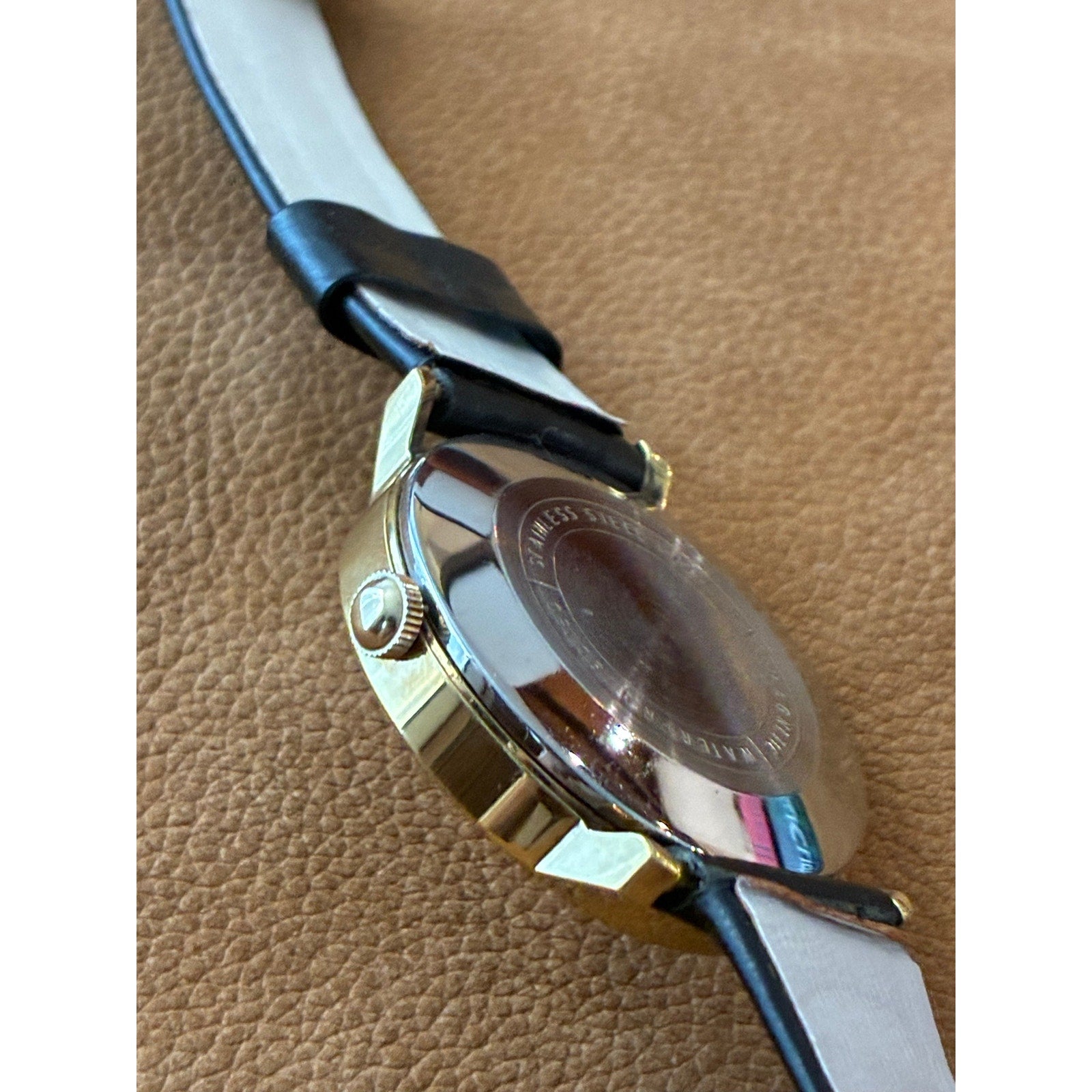 Vintage Reister Swiss Manual Wind 24 Hour Display Gold Tone Men’s Watch Rare
