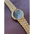 Seiko Quartz Women’s Watch Gold Tone Black Dial Dress Watch New Battery