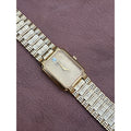 Vintage Caravelle by Bulova Gold Tone Tank Style Quartz Dress Watch