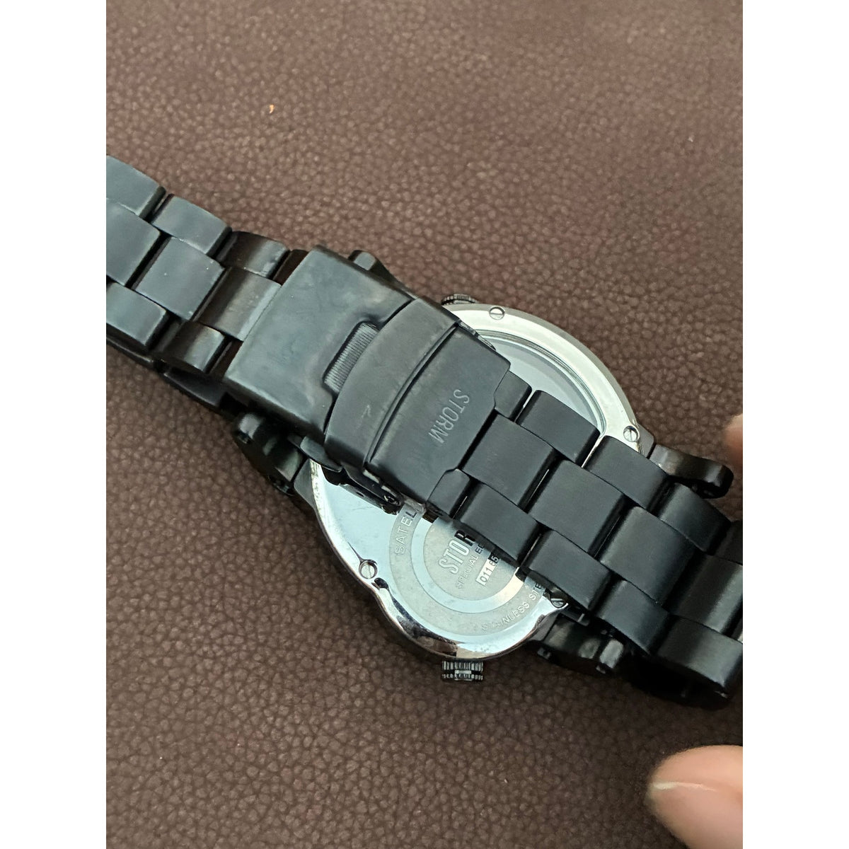STORM Satellite Special Edition Black Dual Dial Rotating Disc Watch