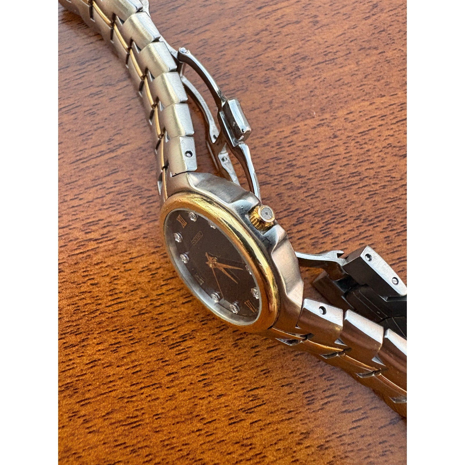 Vintage Seiko 1N01-H966 18k gold bezel/band details running
