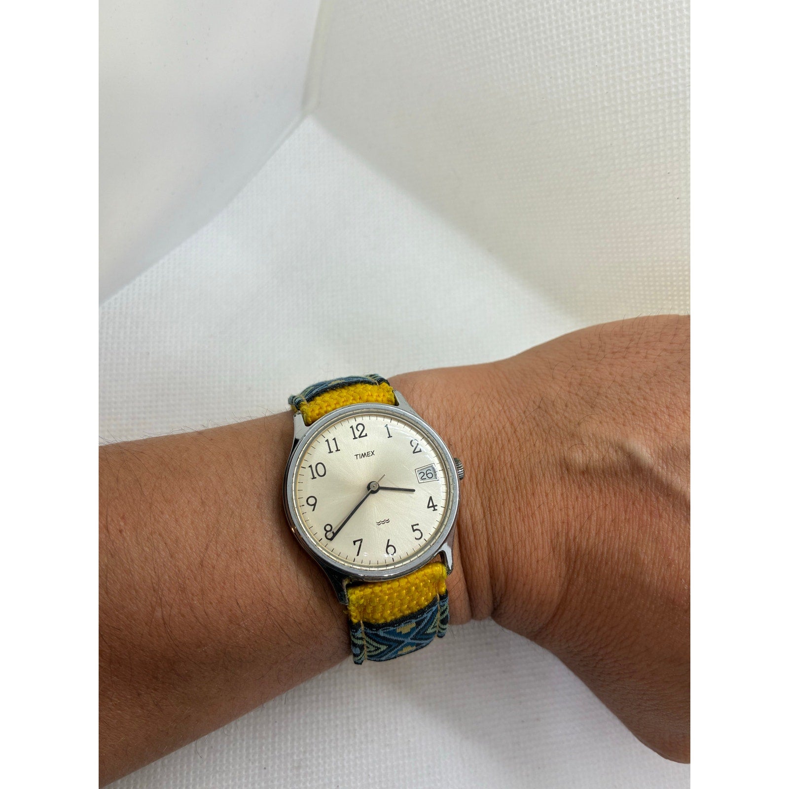 Timex Water resistant mechanical watch on hipster strap.