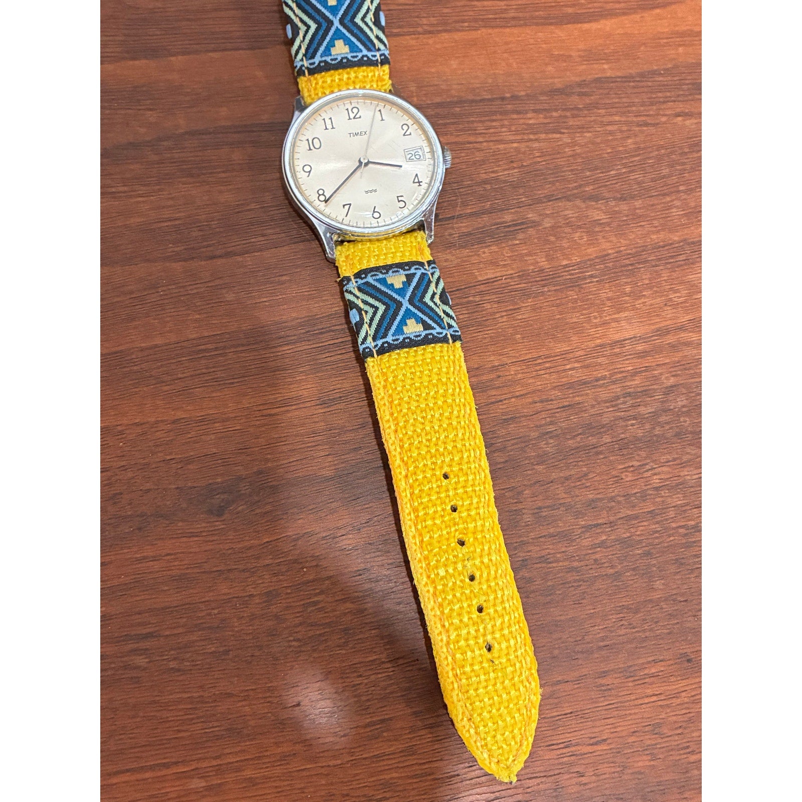 Timex Water resistant mechanical watch on hipster strap.