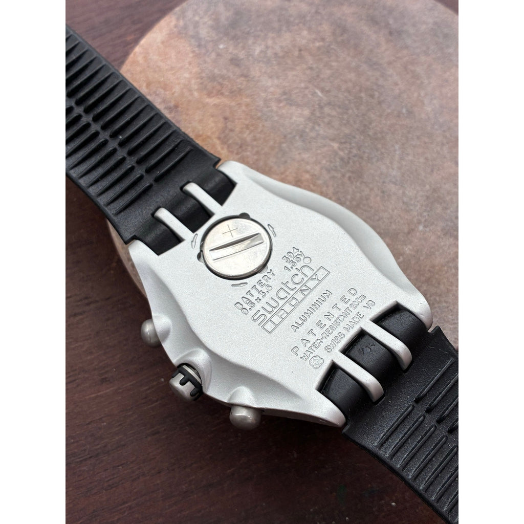 Vintage Swatch Irony Scuba 200 Chronograph Aluminum Swiss Watch 1999